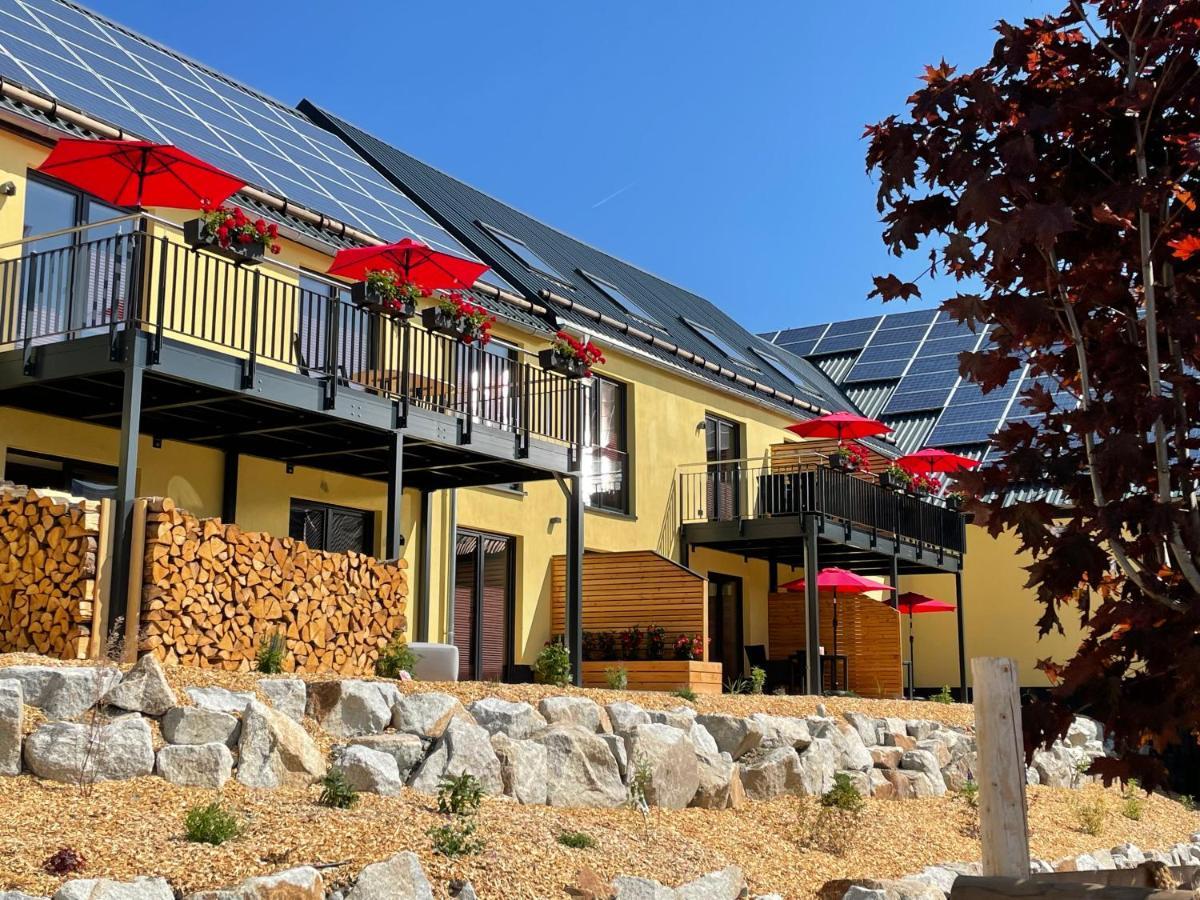 Chalet-Ferienwohnung Giebeltraum, 115 Qm, Wellness/Fitness/Sauna - Bergroedelhof Feilitzsch Exteriör bild